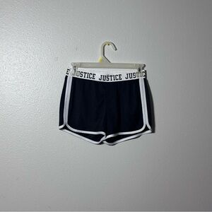 Justice Kids Girls Casual Black Elastic Waist Shorts size 12.